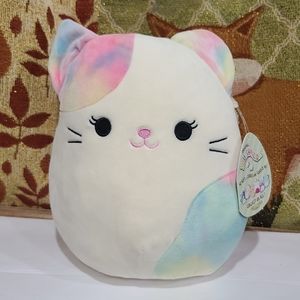 8" NWT Squishmallows Risa the tie dye rainbow cat